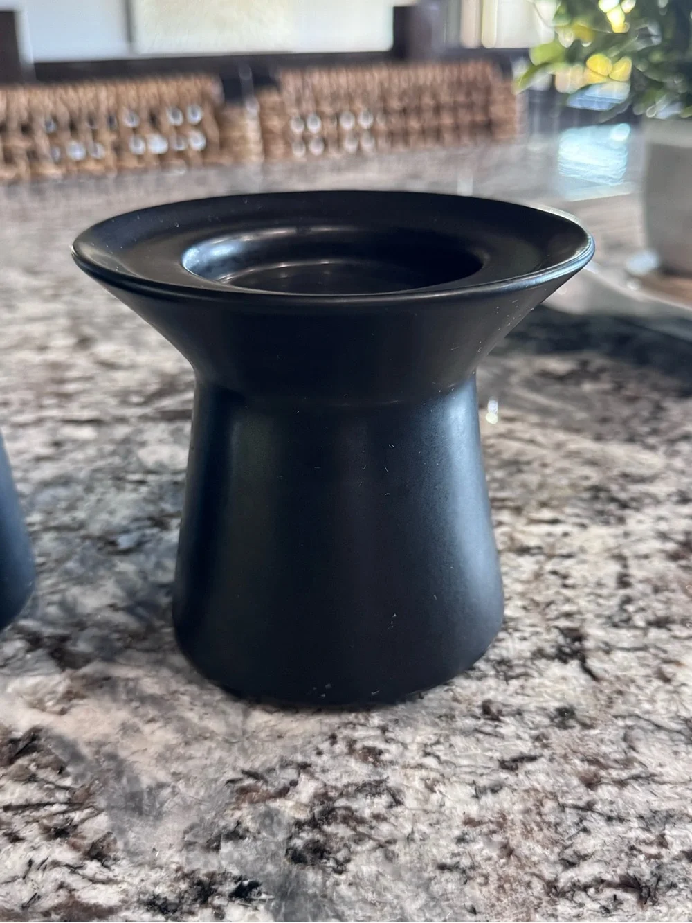 IKEA SINNESRO pillar/block candle holders in a black finish discontinued